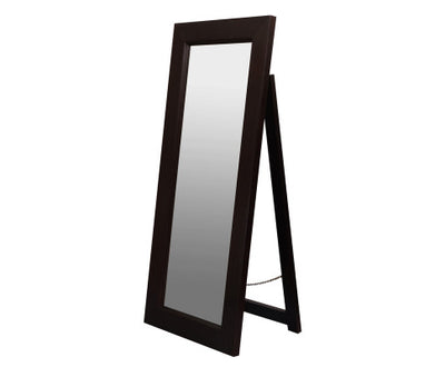 Toby Solid Mahogany Timber Standing Mirror (Chocolate)