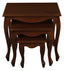Queen Ann Nest of Table Set of 3 (Mahogany)