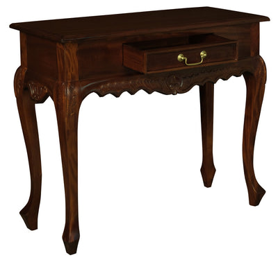 Sierra Carved 1 Drawer Sofa Table (Mahogany)