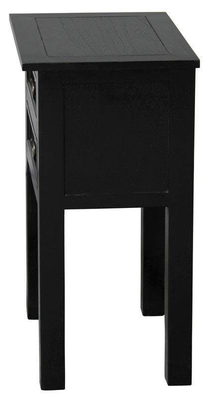 Elliot 2 Drawer Lamp Table (Black)