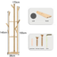 Clothes Garment Coat Rack Stand Bamboo Hanger Bag Hat Hook Holder Tree Shelf AU