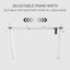FORTIA Single Motor Sit/Stand Desk Frame, 58 x 90-135cm, 72-118cm Height Adjustable, 70kg Load, White