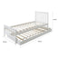 KINGSTON SLUMBER Wooden Single Bed Frame w/ Pop Up Trundle, for Kids Bedroom, White