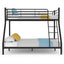 Kingston Slumber Metal Single over Double Bunk Bed Frame, Dark Matte Grey