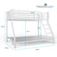 KINGSTON SLUMBER Single over Double Metal Bunk Bed Frame, Matte White