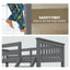 KINGSTON 2in1 Single on Double Bunk Bed Kids Solid Wood Timber Loft Furniture Slats, Grey