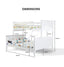 KINGSTON SLUMBER Bunk Bed Frame Modular Single White Wood Kids Double Deck Twin