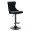 2x Height Adjustable Swivel Bar Stool Velvet Nailhead Barstool with Footrest