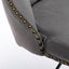 2x Height Adjustable Swivel Bar Stool Velvet Nailhead Barstool with Footrest