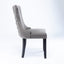 8x Velvet Upholstered Dining Chairs Tufted Wingback Side Chair with Studs Trim Solid Wood Legs for Kitchen