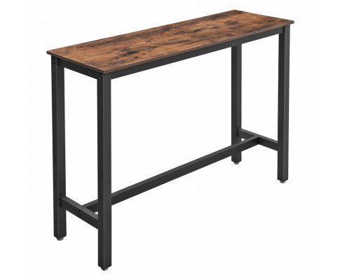 VASAGLE Bar Table 120cm Rustic Brown and Black LBT12X