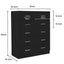 Sarantino Tallboy Dresser 6 Chest Of Drawers Table Cabinet Bedroom Storage Black