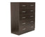 Sarantino Tallboy Dresser 6 Chest Of Drawers Cabinet 85 X 39.5 X 105 - Brown