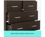 Sarantino Tallboy Dresser 6 Chest Of Drawers Cabinet 85 X 39.5 X 105 - Brown