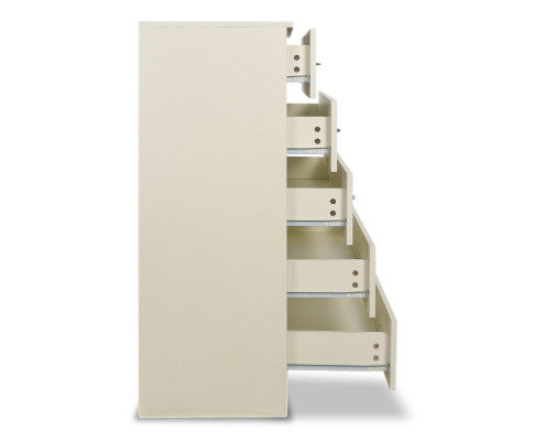 Sarantino Tallboy Dresser 6 Chest Of Drawers Cabinet 85 X 39.5 X 105 - White