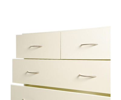 Sarantino Tallboy Dresser 6 Chest Of Drawers Cabinet 85 X 39.5 X 105 - White