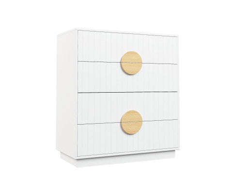 Sarantino Gail Chest Of Drawers Tallboy Dresser In White