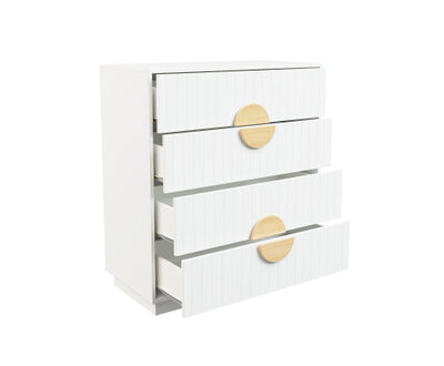 Sarantino Gail Chest Of Drawers Tallboy Dresser In White