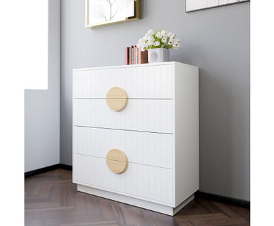 Sarantino Gail Chest Of Drawers Tallboy Dresser In White