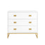 Sarantino Amara Chest Of Drawers Tallboy Dresser - White/gold