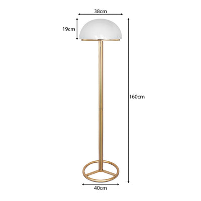 Sarantino Metal Floor Lamp with White Acrylic Shade by Sarantino