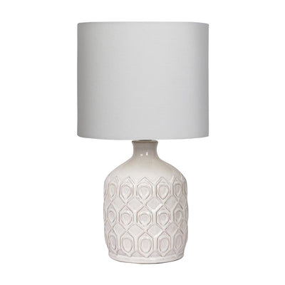 Sarantino Ceramic Table Lamp In Cream