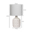 Sarantino Ceramic Table Lamp In Cream