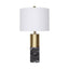 Sarantino Metal and Marble Table Lamp in Black