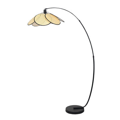 Sarantino Minimalist Synthetic Rattan Floor Lamp