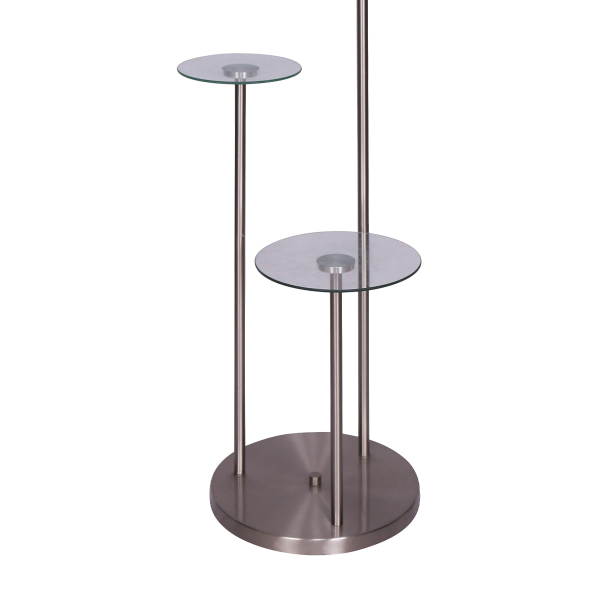 Sarantino Metal Floor Lamp with Glass Shelves