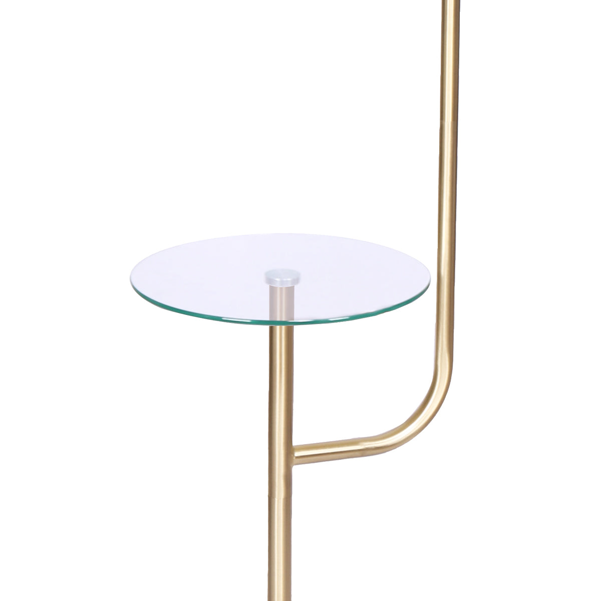 Sarantino Glass End Brass Finish Table Top Floor Lamp