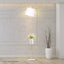 Sarantino Marble & Metal End Table Top Floor Lamp