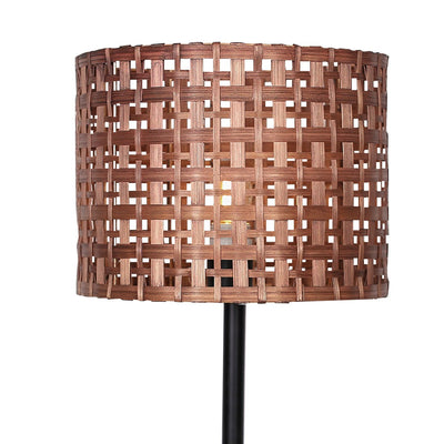 Sarantino Rattan Desk Lamp With Black Marble Base