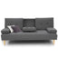 Sarantino Rochester Linen Fabric Sofa Bed Lounge Couch Futon Furniture Suite - Dark Grey