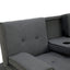 Sarantino Rochester Linen Fabric Sofa Bed Lounge Couch Futon Furniture Suite - Dark Grey