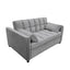 Sarantino Quincy 2-Seater Velvet Sofa Bed in Dark Grey with Wooden Frame and Tufted Design