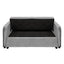 Sarantino Quincy 2-Seater Velvet Sofa Bed in Dark Grey with Wooden Frame and Tufted Design