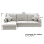 Sarantino Linen Corner Sofa Couch Lounge L-shape W/right Chaise Seat Light Grey