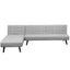 Sarantino 3-seater Corner Sofa Bed With Lounge Chaise Couch Furniture Light Grey