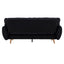 Sarantino 3 Seater Modular Linen Fabric Sofa Bed Couch Futon Suite - Black