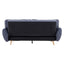 Sarantino 3 Seater Modular Linen Fabric Sofa Bed Couch Futon Suite - Dark Grey
