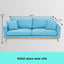 Sarantino 3 Seater Faux Velvet Wooden Sofa Bed Couch Furniture - Blue
