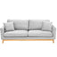 Sarantino 3 Seater Faux Velvet Sofa Bed Couch Furniture Light Grey