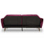 Sarantino Faux Velvet Tufted Sofa Bed Couch Futon - Burgundy
