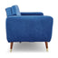 Sarantino Faux Velvet Sofa Bed Couch Furniture Lounge Suite Futon Blue