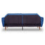 Sarantino Faux Velvet Sofa Bed Couch Furniture Lounge Suite Futon Blue