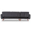 Sarantino Faux Velvet Sofa Bed Couch Lounge Chaise Cushions Dark Grey