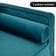 Sarantino Faux Velvet Sofa Bed Couch Furniture Lounge Suite Seat Blue