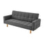 Sarantino 3-Seater Fabric Sofa Bed Futon - Dark Grey