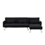 Sarantino Mia 3-Seater Sofa Bed with Chaise & 3 Pillows - Black